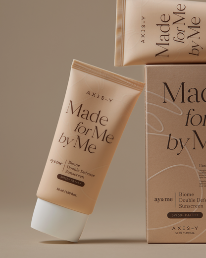 AXIS-Y Biome Double Defense Sunscreen with box packaging