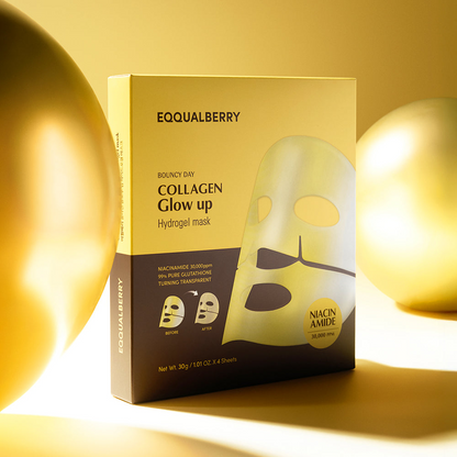 box of EQQUALBERRY Collagen Glow Up Mask Sheets