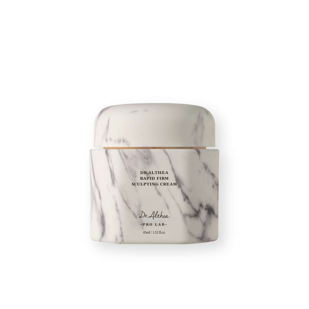 Dr. Althea Rapid Firm Sculpting Cream 45ml Korean firming moisturizer with Edelweiss, peptides, collagen, Idebenone and Hyaluronic Acid for hydration, fine-line care and improved skin elasticity in UAE.