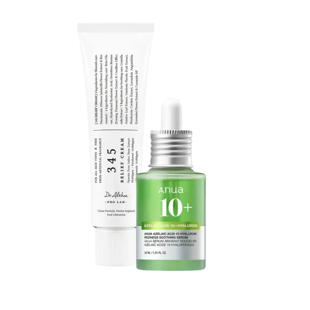 Dr. Althea 345 Relief Cream & Anua Azelaic Acid 10+ Hyaluron Serum Set
