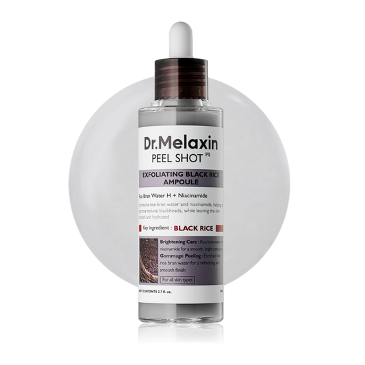 Dr. Melaxin Peel Shot Black Rice Ampoule 80ml for blackheads and pores UAE