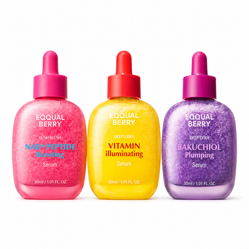 EQQUALBERRY Vitamin C Bakuchiol and NAD Peptide Serum Trio UAE