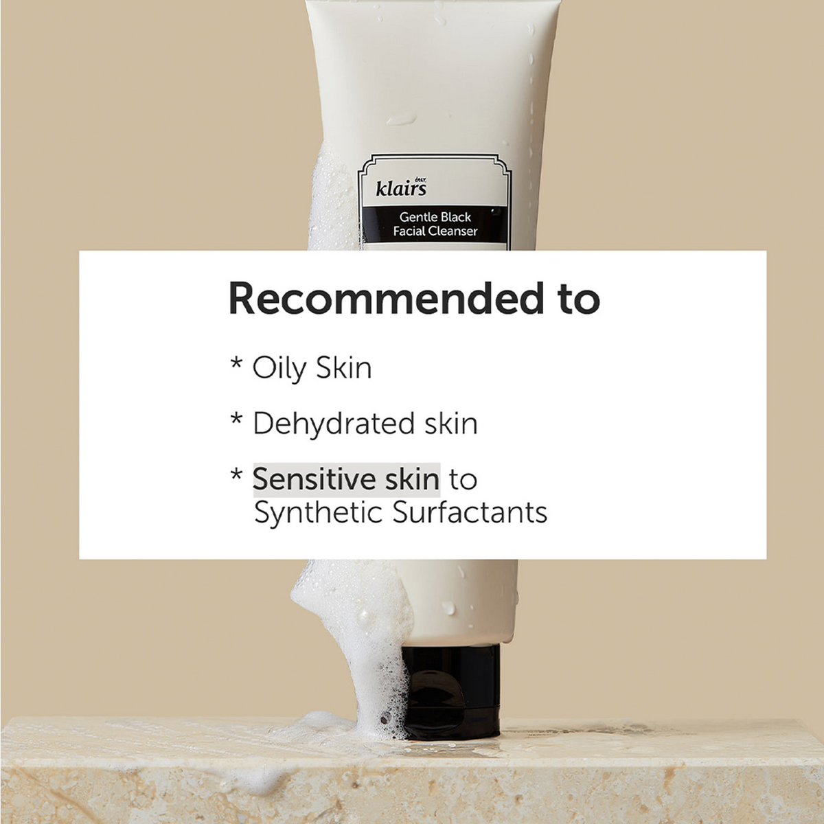 Dear, Klairs Gentle Black Facial Cleanser 140mL Dear, Klairs