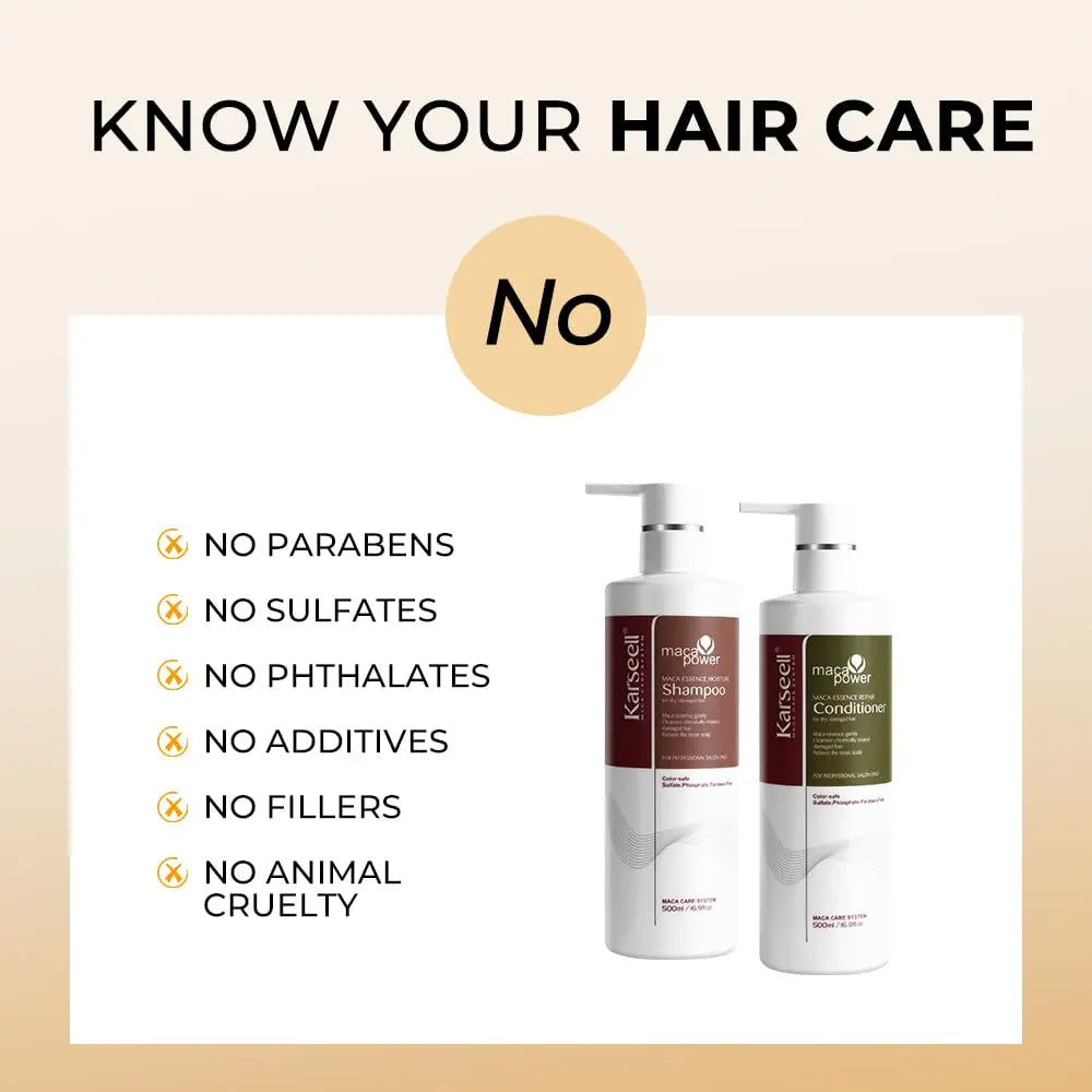 Karseell Maca Power Hair Care Set | Moisture Shampoo 500mL + Repair Conditioner 500mL UAE