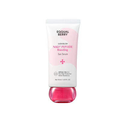 EQQUALBERRY Lush Blush NAD+ Peptide Boosting Sun Serum SPF50+ PA++++ 50ml UAE