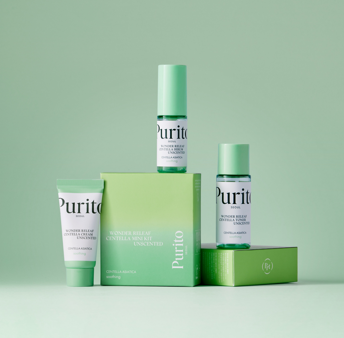 Purito SEOUL Wonder Releaf Centella Mini Kit Unscented, Centella Asiatica Soothing purito seoul