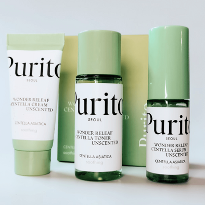 Purito SEOUL Wonder Releaf Centella Mini Kit Unscented, Centella Asiatica Soothing purito seoul