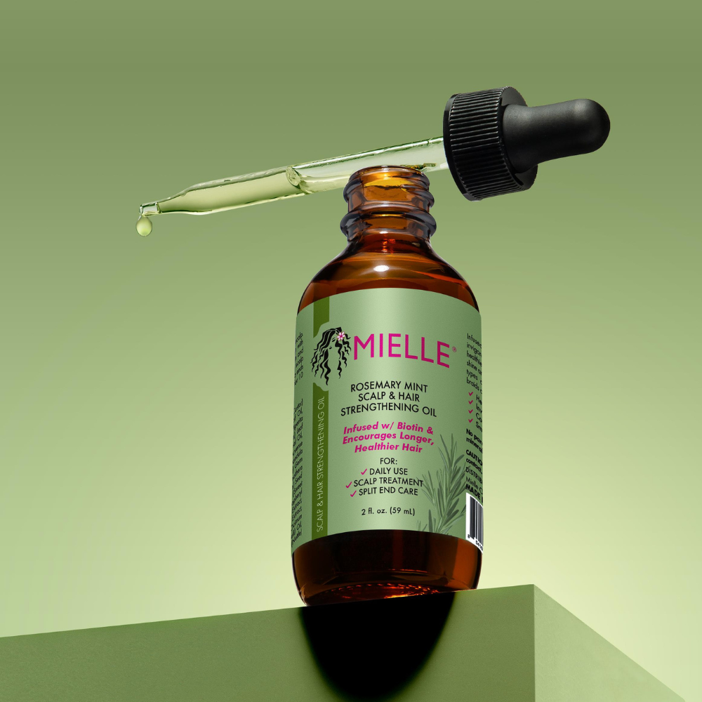 MIELLE Organics Rosemary Mint Scalp & Hair Strengthening Oil for All Hair Types 59 mL MIELLE