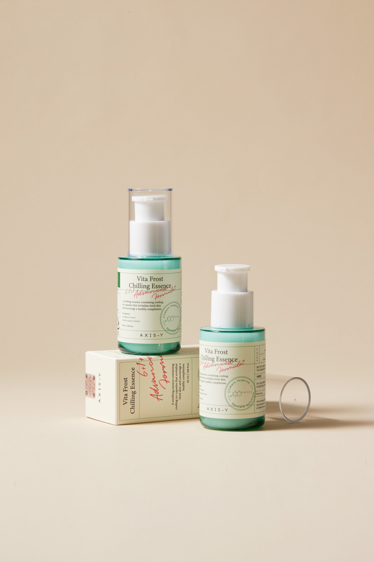 two bottles of Axis-Y Vita Frost Chilling Essence 50mL