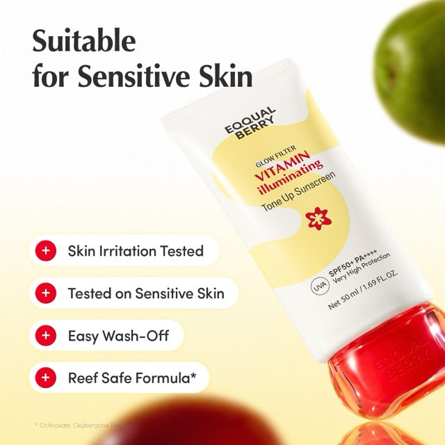 EQQUALBERRY Glow Filter Sunscreen at K-Belle Bliss UAE