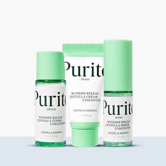 Purito SEOUL Wonder Releaf Centella Mini Kit Unscented, Centella Asiatica Soothing purito seoul