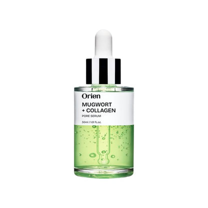 Orien Mugwort and Collagen Pore Serum 30ml Korean facial serum for visible pore care, hydration, smoother texture and firmer-looking skin in UAE.
