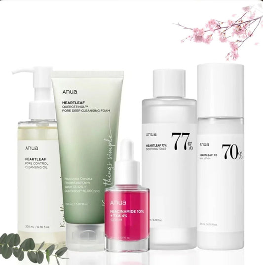 Anua All in 1 Glow Essentials - 5-Step Skincare Products set