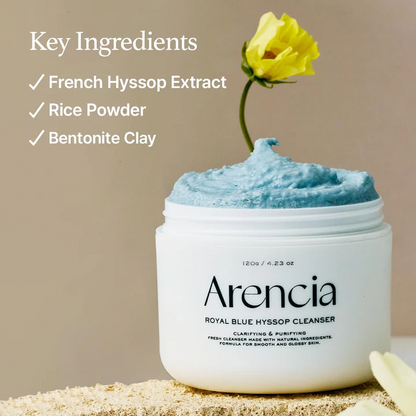Arencia Blue Hyssop Rice Mochi Cleanser 120g Arencia