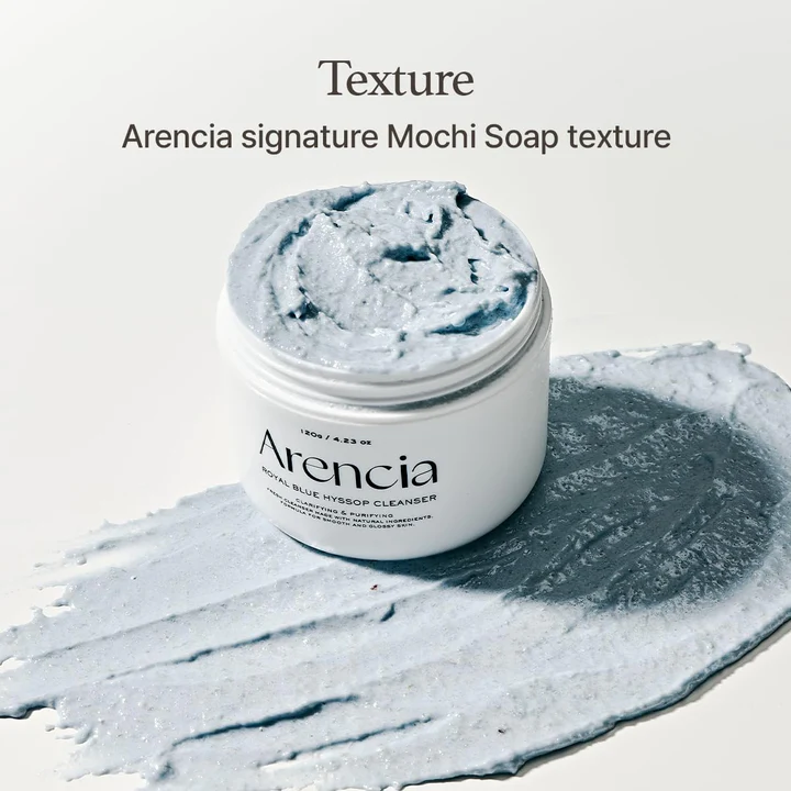 Arencia Blue Hyssop Rice Mochi Cleanser 120g Arencia