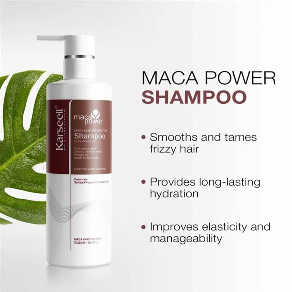 a bottle of Karseell Maca Power Shampoo 500mL