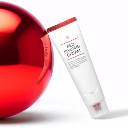 medicube Red Erasing Cream tube with spherical object