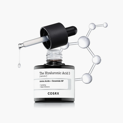 an open bottle of COSRX The Hyaluronic Acid 3 Serum 