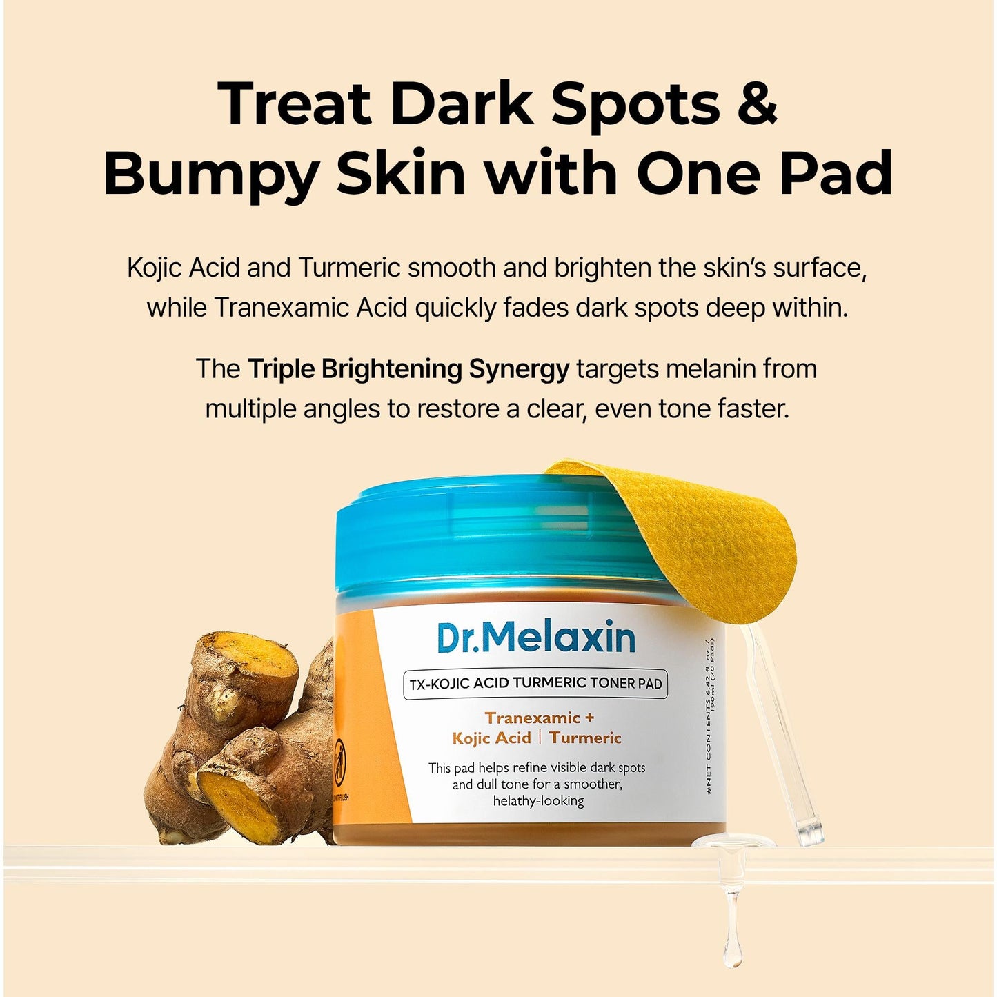 Dr. Melaxin TX Kojic Acid Turmeric Toner Pads 70 Pads UAE