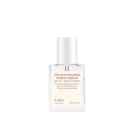 Dr. Althea 15% Niacinamide Purity Serum 30ml Korean brightening serum for dark spots, hyperpigmentation, post-acne marks, uneven skin tone, and radiant skin available in UAE.