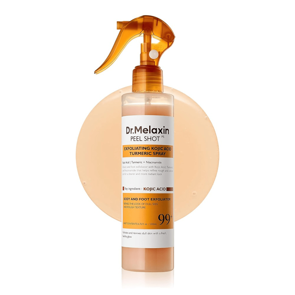 Dr. Melaxin Kojic Acid Turmeric Body Spray 200ml for KP bumps and dark spots UAE