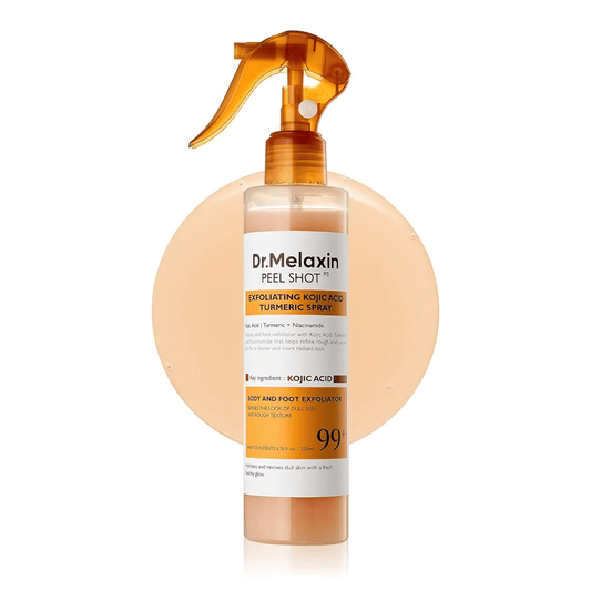Dr. Melaxin Kojic Acid Turmeric Body Spray 200ml for KP bumps and dark spots UAE