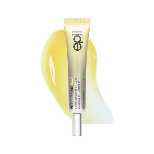 epii Vita Pro Shot Advanced 20ml Korean dark spot serum with 5% Vitamin C derivative, Caffeine, Niacinamide and Tranexamic Acid for brighter, even-looking skin in UAE.