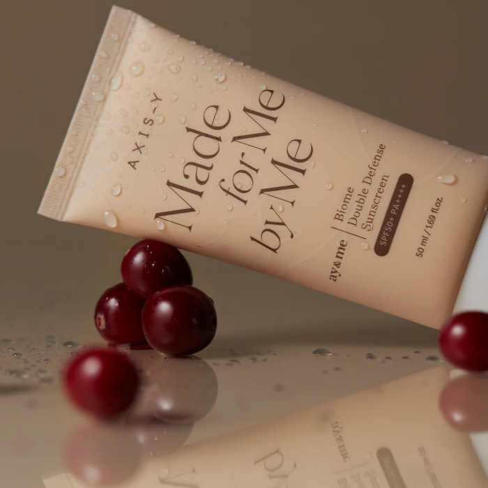AXIS-Y Biome Double Defense Sunscreen with cherries