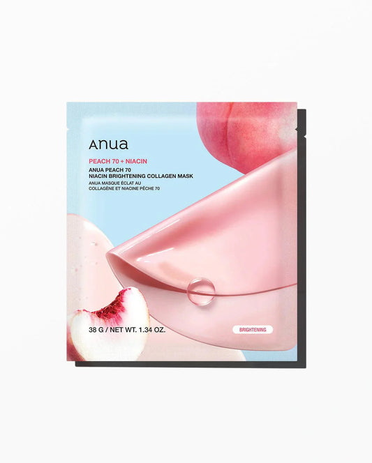 Anua Peach 70+ Niacin Brightening Collagen Mask (38g x 4 Packs) Anua