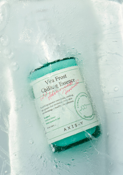 Axis-Y Vita Frost Chilling Essence covered in water
