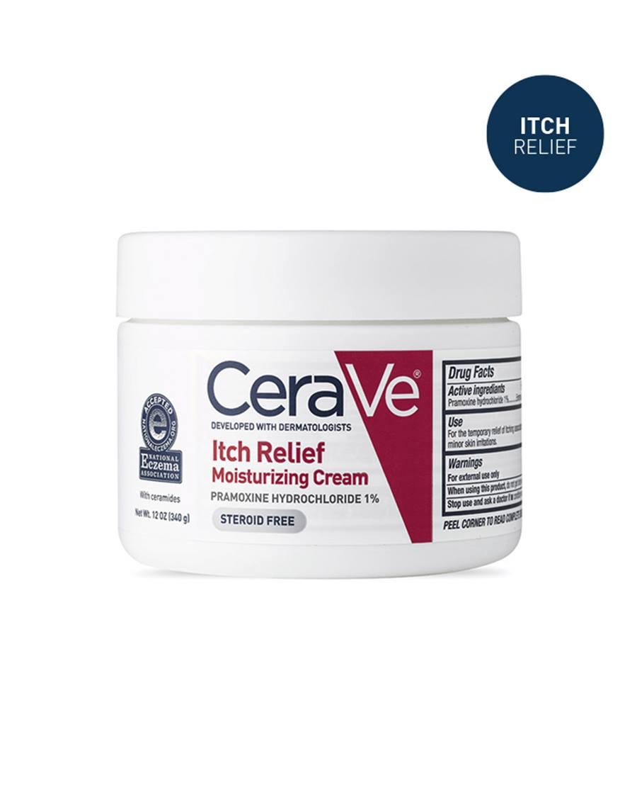 CeraVe Itch Relief Moisturizing Cream 340g container