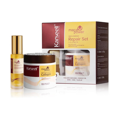 Karseell Maca Power Repair Set | Shampoo + Maca Essence Oil + Collagen Hair Mask UAE