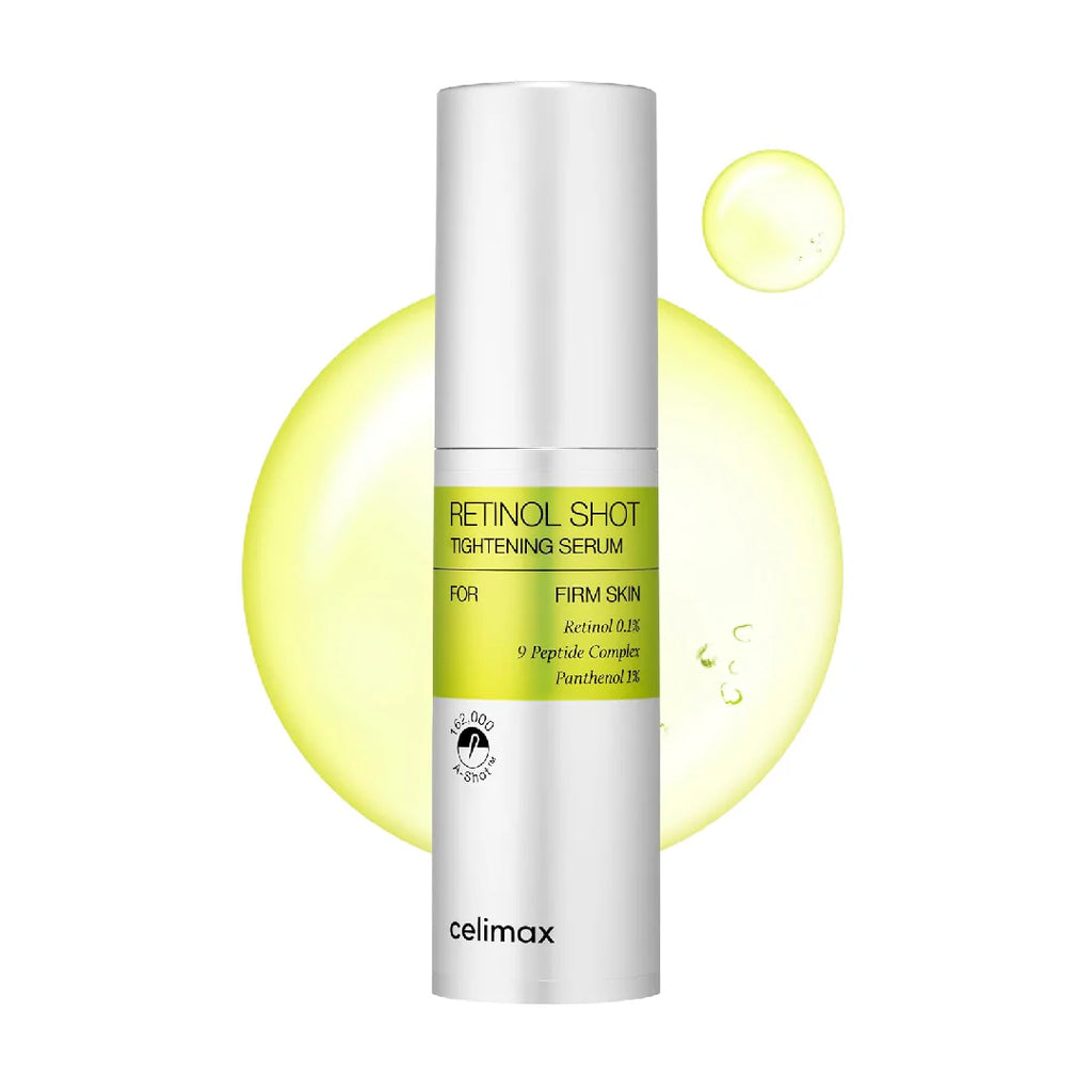 A bottle of Celimax Retinol Shot Tightening Serum 