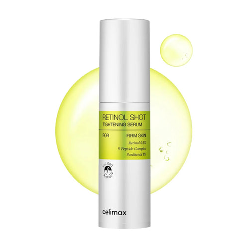 A bottle of Celimax Retinol Shot Tightening Serum 