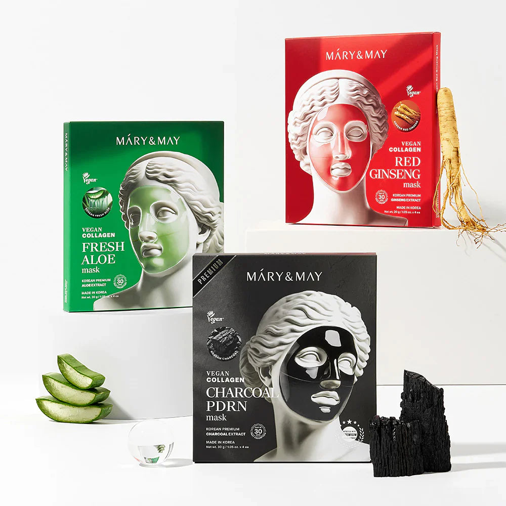 Mary&May Vegan Collagen Red Ginseng Mask (30g x4)