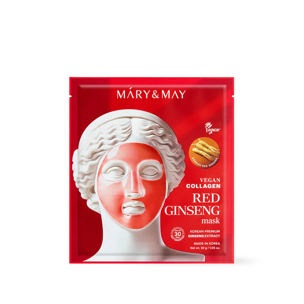 Mary&May Vegan Collagen Red Ginseng Mask (30g x4)