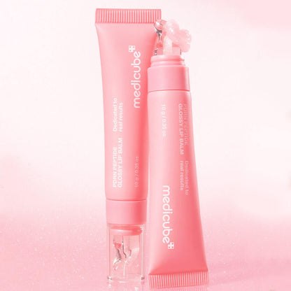 two tubes of Medicube PDRN Peptide Glossy Lip Balm 