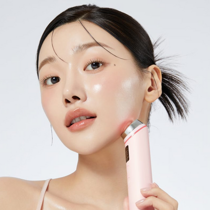 woman using medicube AGE-R Booster Pro Pink on Face