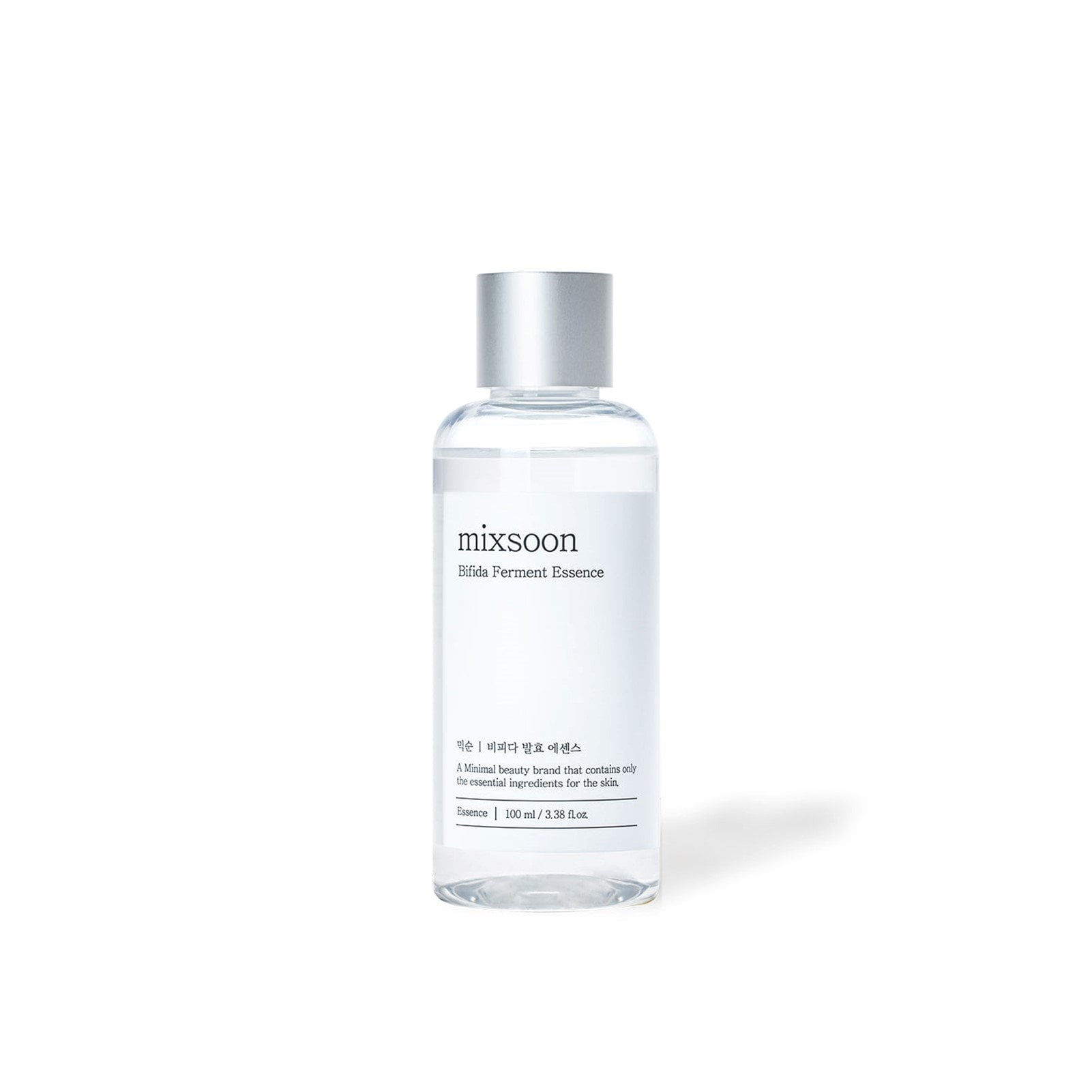mixsoon Bifida Ferment Essence 100ml minimalist Korean hydrating essence with Bifida Ferment Extract and Glycerin for sensitive skin and moisture-barrier support in UAE.