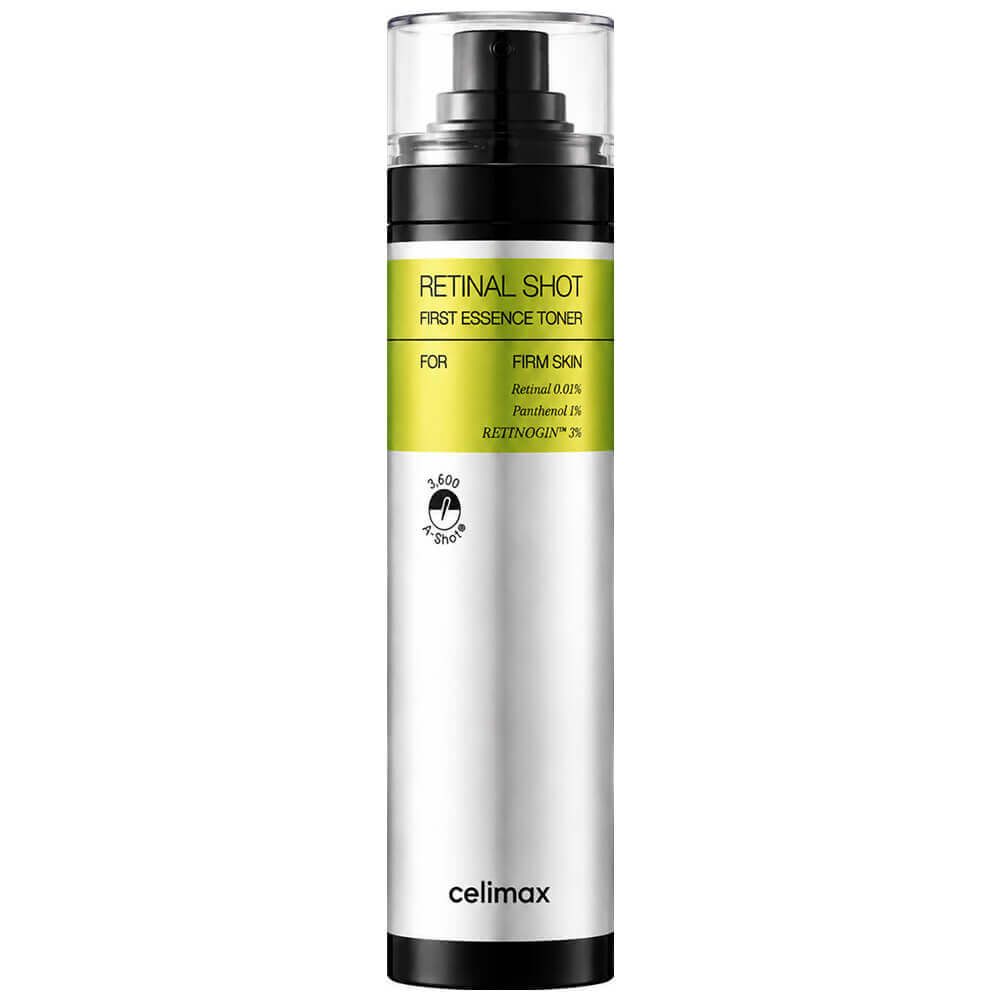 Celimax The Vita-A Retinal Shot Tightening First Essence Toner 80ml with 0.01% Retinal, 1% Panthenol and RETINOGIN 3% for firming, pore care and smoother skin in UAE.