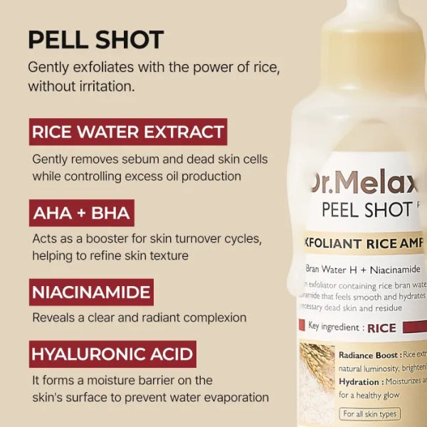 Dr. Melaxin Peel Shot PS Glow White Rice Toner 200mL