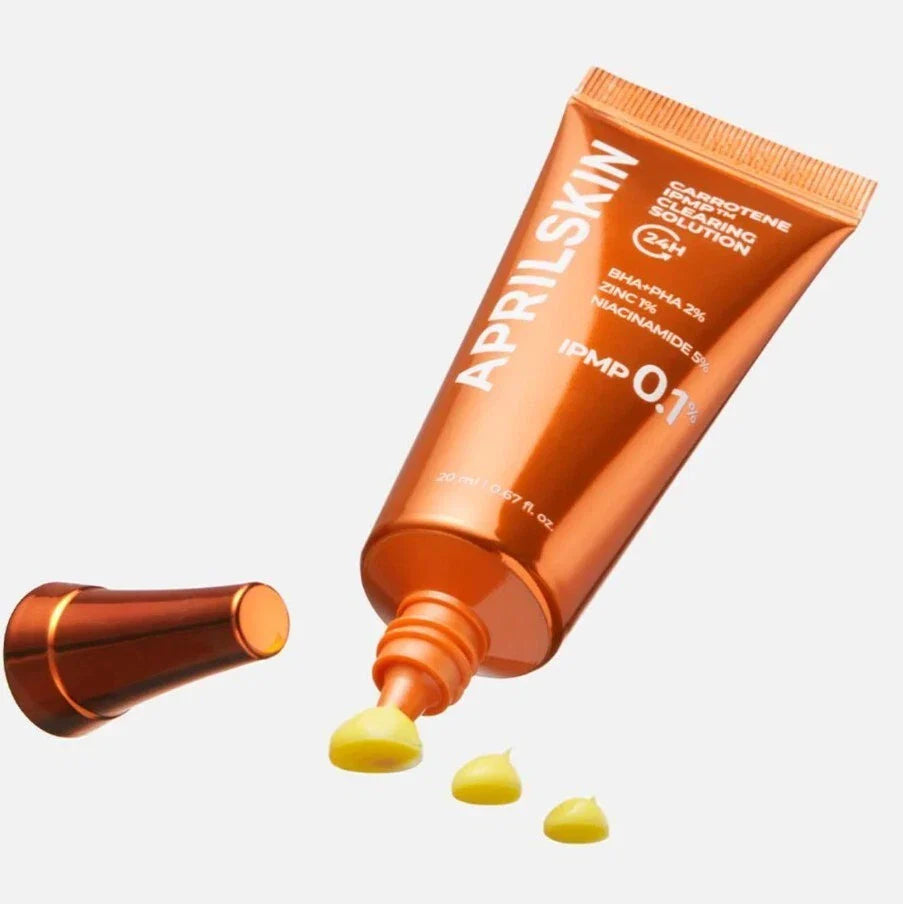 open tube of APRILSKIN Carrotene IPMP Clearing Solution