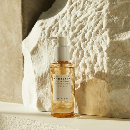 SKIN1004 Madagascar Centella Light Cleansing Oil, 200 mL Bottle With Rock in background