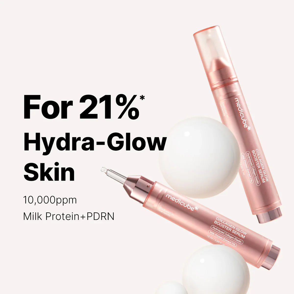 two Medicube collagen Glow Booster Milk Serums