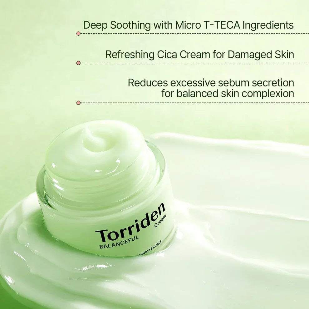 Torriden Balanceful Cream 80mL | Cica & Barrier Soothing Moisturizer UAE