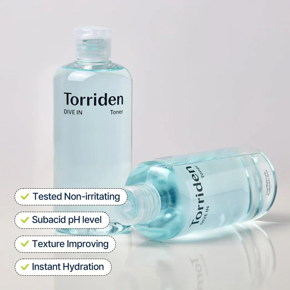 TORRIDEN Dive In Low Molecule Hyaluronic Acid Toner 300mL | Hydrating Facial Toner UAE