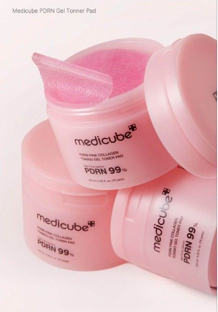 medicube PDRN Pink Collagen Toning Gel Toner Pads 70 Pads MediCube
